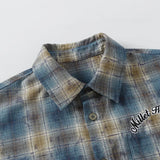 Streetwear Camouflage Patchwork Long Sleeve Button Shirt