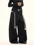 Effortless Cool Drawstring Wide Leg Sweatpants