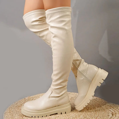 Chunky Heel Over the Knee Boot