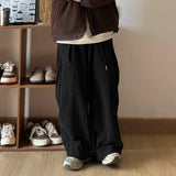 Versatile Elastic Waist Wide-leg Pants