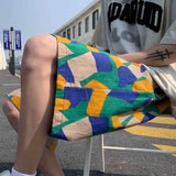 Retro Floral Print Mens Beach Short