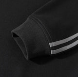 Patchwork Solid Color Turn Down Collar Sweatshirt