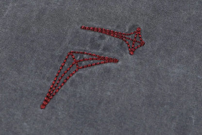 Y2k Retro Washed Embroidery T-shirt