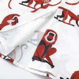 Colorful Cute Monkey Graphic Beach Shirt