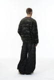 Versatile Camouflage Round Neck Sweatshirt