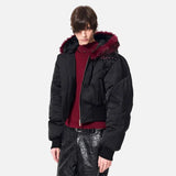 Versatile Thickened Elastic Waist Hooded Puffer Jacket