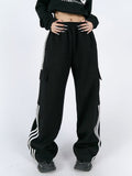 Striped Women Cargo Pants