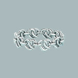 Interlocked Heart Chain Platinum Ring