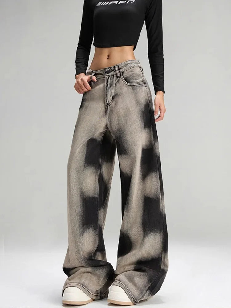 Denim Game Strong American Style Wide Leg Jeans