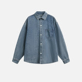 Vintage Washed Japanese Raw Denim Shirt