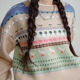 Cute Versatile Animal Print Sweater