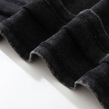 Fashionable Washed Black Ghost Casual Sweatshirt
