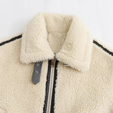 European Style Artificial Faux Fur Motorcycle Jacket