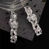 Minimalist European American Silver Needle Earrings