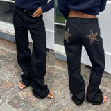 Models Wearing the Y2K Star-Gazer Jeans