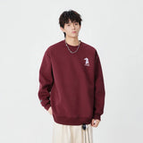 Cozy Horse Head Pattern Crew Sweatshirt