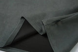 Suede Embroidered Zipper Short Sleeve T-Shirt