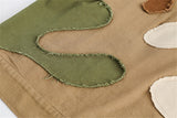 Streetwear Camouflage Color Block Hip Hop Denim Jacket