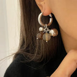 Vintage Natural Stone Bead Earrings