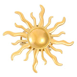 Glamorous Sun Shaped Gold Metal Ring