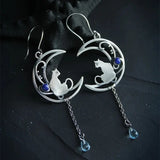 Retro Metal Carving Cat Earring
