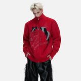 Original Patchwork Fleece Stand Neck Cardigan