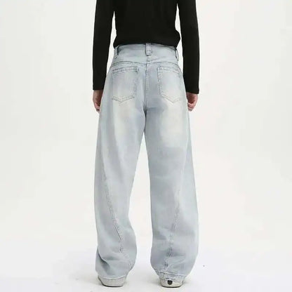 Comfortable Trendy Simple Washed Straight Jeans
