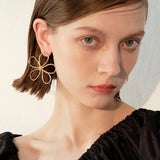 Vintage Hollow Flower Ear Stud Earring