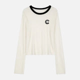 Women Minimalist Embroidered Logo Knit Sweater