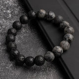 Retro Black Volcanic Stone Bead Bracelets