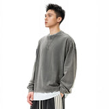 Long-sleeved Solid Color Oversized T-Shirt
