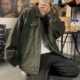 Classic Cozy Cool Green Korean Denim Jacket