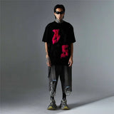 Edgy Cool Patchwork Fur T-Shirt