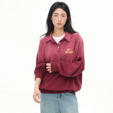 Comfortable Red Letter Print Stylish Sweatshirt