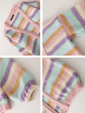 Soft Girl Cozy Striped Knit Sweater