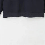 Cozy Embroidered Round Neck Long Sleeve Sweatshirt