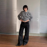 Vintage Casual High Waist Wide Leg Jeans
