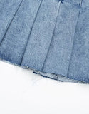 Denim Flades Mini Skirt