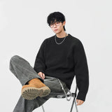 Y2K Cozy Textured Crew Neck Sweater