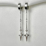 Y2K Gothic Cross Punk Star Drop Earrings