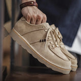 Chunky Platform Suede Work Shoes