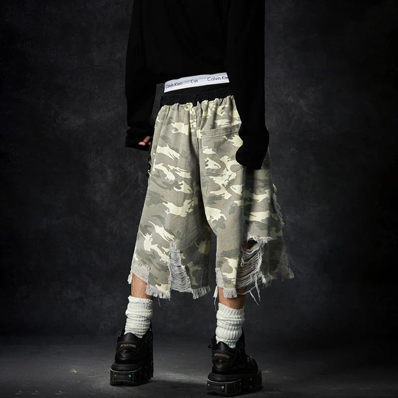 Durable Summer Personalized Broken Hole Jorts