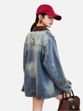 Classic Faux Collar Regular Fit Denim Jacket