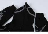 Y2K Spider Embroidery Zip-Up Hoodie