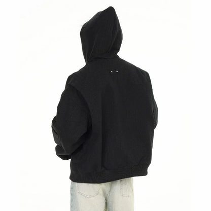 Elevated Modern Casual Hooded Bomber Jacket