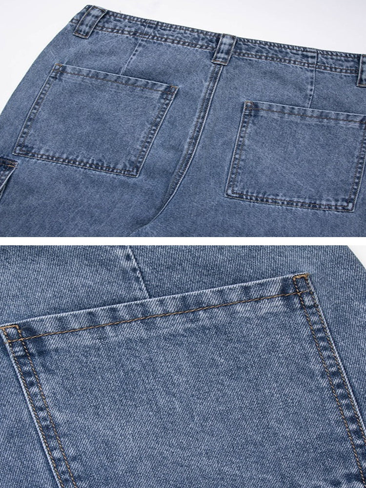 High Waist Cargo Jeans