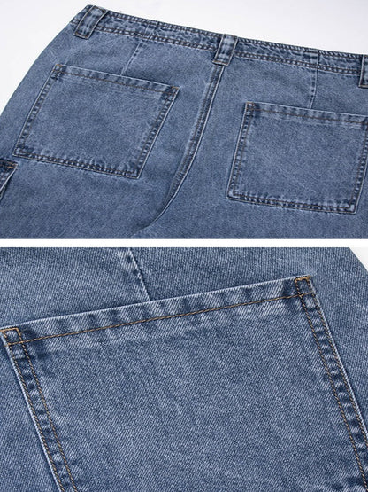 High Waist Cargo Jeans