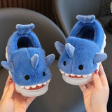 Y2K Warm Cozy Shark Plush Kids Slipper