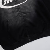 Y2K Letter Print Zip Up Hoodie