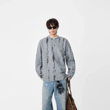 Cozy Distressed Tie Dye Crew Neck Sweatshirt